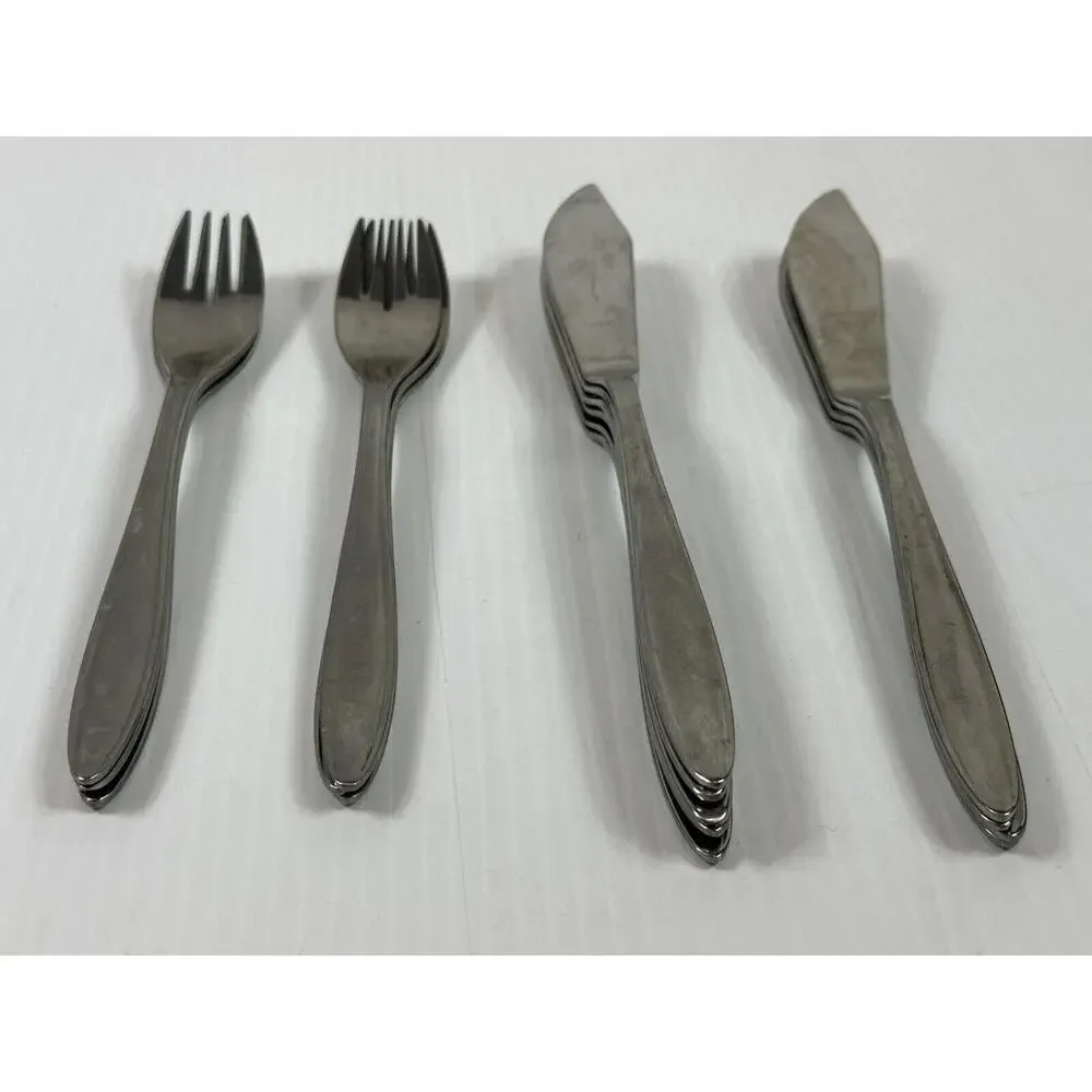 Vintage Chronolite Forks Butter‎ Knifes Stainless Steel 16 Pieces MCM